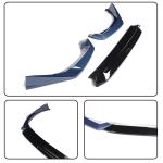 Front Bumper Lip Splitter for Honda Civic 11th 2025+ Blue Lagoon 3PCS | PP Lower Chin Bumper Spoiler Splitter Protection Air Dam Body Kit
