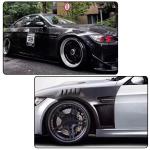 Half Carbon Fiber Side Fender Vent Trim for BMW 3 Series E92 E93 M3 2Door 2006-2011 Front Air Intake Scoop Cover Trim 1Pair Factory Outlet