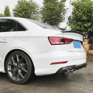 Audi S3 A3 Sline 8V Sedan Facelift 2017-2020 Rear Bumper Diffuser Carbon Fiber