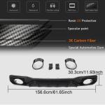 Audi S7 A7 Sline C8 2019-2022 Rear Bumper Diffuser Valance Lip with Exhaust Pipes Dry Carbon Fiber