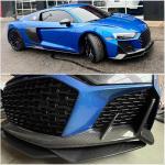 Audi R8 V10 Coupe Spyder Convertible 2Door 2022+ Front Bumper Lip Dry Carbon Fiber
