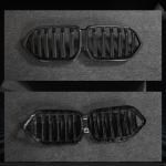 BMW X6 G06 F96 X6M 2020+ Front Dual Slat Bumper Grille Dry Carbon Fiber