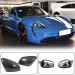 Porsche Taycan 9J1 Turbo S 2019-2021 Mirror Covers Replacment Style Dry Carbon Fiber