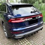 3PCS Gloss Black Rear Bumper Diffuser Lip for Audi Q8 4M Sline 2019-2023 | ABS Lower Spoiler Bumper Guard Body Kit Lightweight Exhaust Diffuser Cover Aerodynamic Exterior Upgrade