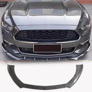 Ford Mustang 2015-2017 Carbon Fiber Pattern Front Bumper Lip ABS 3PCS