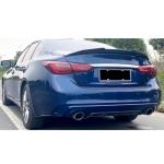 Infiniti Q50 Q50S Sedan 2014-2023 Rear Trunk Spoiler Golssy Black ABS