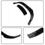 Gloss Black Front Bumper Lip Splitters for Porsche Taycan 2019-2025 | ABS Front Chin Spoiler Splitter Protector Auto Parts Anti-Collision Protection