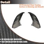 Real Carbon Fiber Mirror Caps for Porsche Taycan 9J1 Turbo S 2019-2024 Add on Style Side Rearview Mirror Cover Caps Exterior Shell Factory Outlet