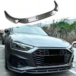 A4 Carbon Look 1pc/Set Front Lip for 2020-2024 Audi A4 B9.5 S-Line | ABS Integrated Lower Chin Spoiler Splitter Compatible with 2020-2024 Audi A4 B9.5 S-Line Sedan No Modification Body Kit