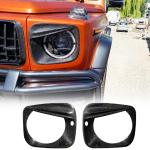 Carbon Fiber Headlight Eyelid Covers for Mercedes Benz G-Class W464 G500 G63 AMG 2019-2024 Front Headlamp Eyebrows Eyelid Decoration Cover Trim Factory Outlet