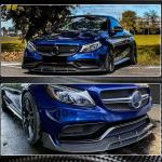 Mercedes-AMG C63 / C63 S W205 C205 A205 Brabus Style Carbon Fiber / FRP Front Bumper Lip 2015–2017