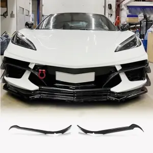 Chevrolet Corvette C8 2020-2022 Front Bumper Splitters Carbon Fiber