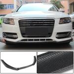 Audi A4 B8 Base Sedan Pre-facelift 2009-2012 Front Bumper Lip Carbon Fiber