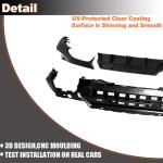 Gloss Black Rear Bumper Diffuser Compatible with BMW 2 Series G42 M Sport 2021-2023 ABS Lower Bumper Lip Spoiler Body Kit Factory Outlet with Exhaust Pipe