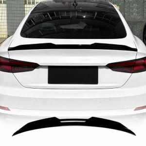 PSM Style ABS Rear Trunk Spoiler for Audi A5 F5 4-Door Sportback 2017-2024 | Gloss Black ABS Rear Lip Wing Direct Stick On Exterior Decor Compatible with A5 F5 4-Door Sportback