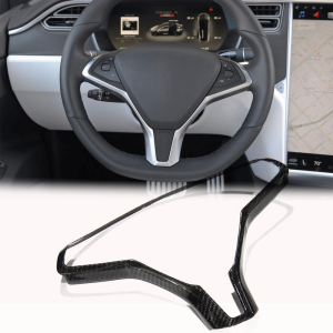 Tesla Model S Sedan 4-Door 2014-2020 Steering Wheel Covers Dry Carbon Fiber