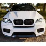 BMW X5M E70 X6M E71 2010-2014 Front Bumper Lip Glossy Black FRP