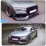 Carbon Fiber Front Lip for Audi RS7 Hatchback 4-Door 2017 Bumper Air Dam Lower Chin Splitter Protection Body Kit