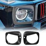 Carbon Fiber Headlight Eyelid Covers for Mercedes Benz G-Class W464 G500 G63 AMG 2019-2024 Front Headlamp Eyebrows Eyelid Decoration Cover Trim Factory Outlet