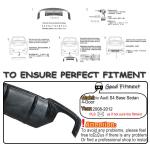 Gloss Black ABS Rear Diffuser for Audi S4 B8 2008 2009 2010 2011 2012 | Stylish Rear Bumper Diffuser Self‑Tapping Screws Mount for Audi S4 B8 08‑12, Professional Installation Suggested