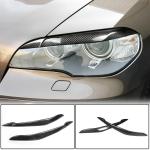 BMW X5 E70 2007-2013 Headlight Eyebrows Lamp Eyelids Carbon Fiber