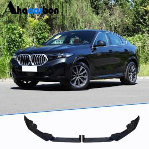 BMW X6 G06 M Sport Utility 2023-2024 Front Bumper Lip ABS Glossy Black