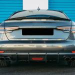 Audi S5 A5 Sline B9 2017-2020 Carbon Fiber Rear Bumper Diffuser Lip With Brake Light