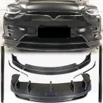 Tesla Model X 2016-2020 Front Bumper Lip Side Skirts Rear Diffuser Carbon Fiber