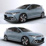 Volkswagen VW Golf 8 MK8 GTI 2021UP Front Bumper Lip Carbon Fiber