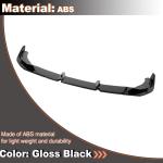Gloss Black Front Lip Spoiler Compatible with BMW 2-Serie G42 220i 230i M240i Coupe M Sport Bumper 2021-2023 ABS Car Front Bumper Lip Body Kit Trim Protection