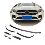 Mercedes Benz A Claa (W177) V177 A200 A250 Sport Sedan 2019-2021 Front Bumper Lip Carbon Fiber