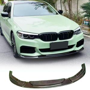 Carbon Fiber Front Lip for BMW G30 5 Series M Sport 4-Door 2017-2019 530i 540i M-tech Bumper Air Dam Lower Chin Splitter Protection Body Kit