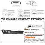 Carbon Fiber Rear Bumper Diffuser for BMW XM G09 2023-2025 Replacement | 4Door Lower Spoiler Bumper Guard Body Kit Lightweight Exhaust Diffuser Cover Direct Fit Aerodynamic Exterior Upgrade