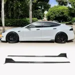Tesla Model S Sedan 2021-2023 Side Skirts Carbon Fiber