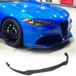 Gloss Black Front Bumper Lip Fits for Alfa Romeo Giulia Sport Sedan 2016-2021 FRP Chin Spoiler Splitter Protector Air Dam Chin Diffuser Factory Outlet (Style A)
