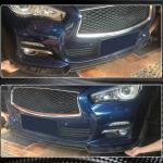 Infiniti Q50 Base 2014-2017 Front Bumper Lip Carbon Fiber