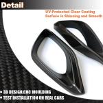 Carbon Fiber Front Bumper Air Vent Cover Fins fits for Mercedes Benz C217 S63 AMG 2018-2023 Fog Lamp Grill Cover Protector Bumper Protection Direct Fit Installation
