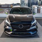 Mercedes Benz A Class W176 A200 A260 A45 AMG 2013-2018 Front Bumpers Lip 3pcs/set Glossy Black ABS