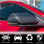 Ford Mustang 2015-2020 Mirror Covers Add-on LHD Pair Carbon Fiber