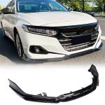 Gloss Black Front Bumper Lip for Honda Accord 2021 2022 PP | Front Lip Splitter Air Dam Bumper Protection Spoiler Splitter 3PCS