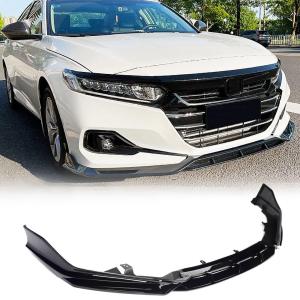 Gloss Black Front Bumper Lip for Honda Accord 2021 2022 PP | Front Lip Splitter Air Dam Bumper Protection Spoiler Splitter 3PCS