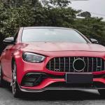 Mercedes Benz E Class W213 E63 (S) AMG Sedan 4-Door 2021-2024 Front Bumper Lip Carbon Fiber
