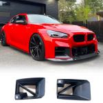 Matte Black Front Lower Air Vent Cover for BMW G87 M2 Base Coupe 2 Door 2022-2024 Fiberglass Front Air Vent Intake Duct Inserts Cover Bumper Splitters Protector Factory Outlet