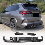 BMW X5M F95 Sport Utility 4-Door 2020-2024 Carbon Fiber Rear Bumper Diffuser Lip Splitters