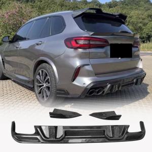 BMW X5M F95 Sport Utility 4-Door 2020-2024 Carbon Fiber Rear Bumper Diffuser Lip Splitters