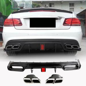 Mercedes Benz (W207) C207 A207 Sport Facelift 2014-2016 Rear Bumper Diffuser Carbon Fiber