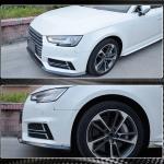 Audi S4 A4 Sline B9 Sedan 2017-2020 Front Bumper Lip Carbon Fiber