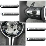 BMW Universal F8x M2 M3 M4 M5 M6 F10 F20 F22 F30 F32 F36 F06 F07 E70 Leather Car Steering Wheel Full Set(Paddles+Buttons+Trim Cover+Flat Bottom)