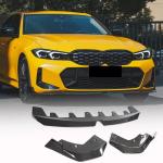 BMW 3 Series G20 LCI M-Sport 330i Sedan 4-Door 2022-2023 Front Bumper Lip Carbon Fiber
