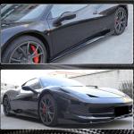 Ferrari 458 Italia Spider 2-Door 2011-2013 Side Skirts Carbon Fiber